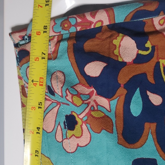 Free People Down & Out Floral Printed Flared Cotton Trousers Size 14 - Picture 12 of 15